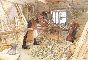 Carl Larsson In the Carpenter Shop USA oil painting reproduction